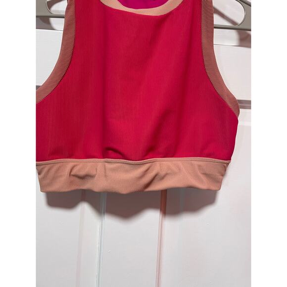 Beach Riot Gwen Top Sports Bra Rouge Color Block Size XL - Picture 7 of 7